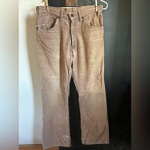 Vintage 70s/80s Levi's 517 Distressed Tan Cordurory Pants Size 32x32